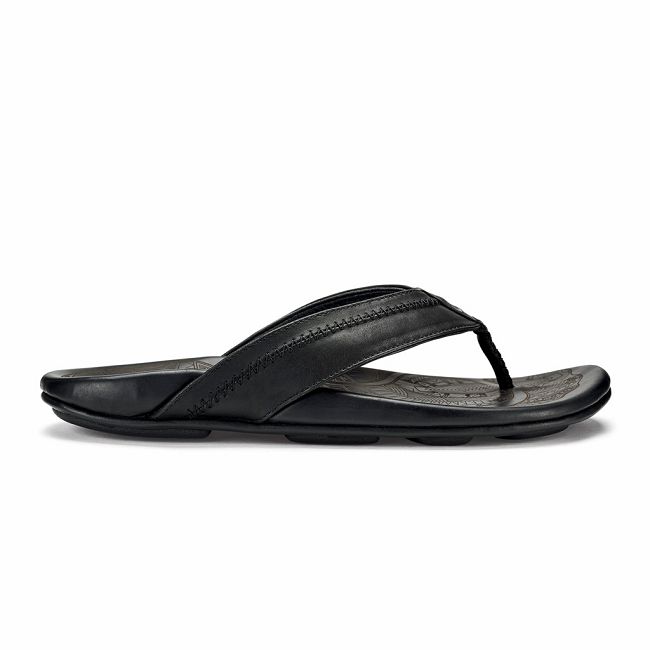 Olukai Men's Hiapo Flip Flop - Lava Rock US208-671